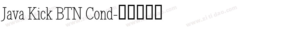 Java Kick BTN Cond字体转换